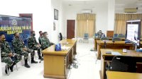 Wadan Lantamal VI Ikuti Taklimat Awal Audit Kinerja Itjen TNI Lewat Vicon