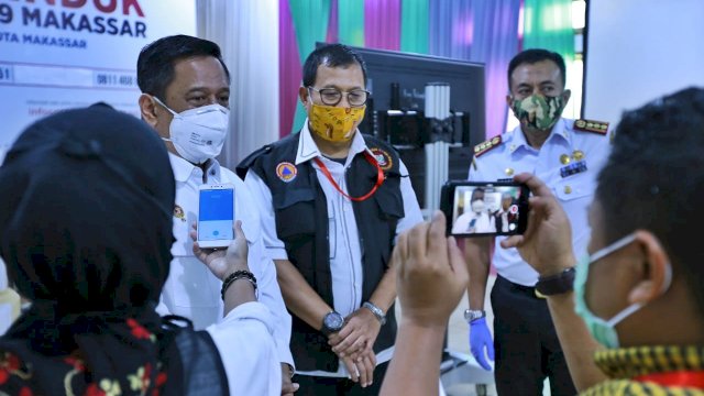 Kunjungan Kepala BIN Sulsel Brigjen TNI Wing Handoko berkunjung ke Posko Covid-19 Makassar. (ist)