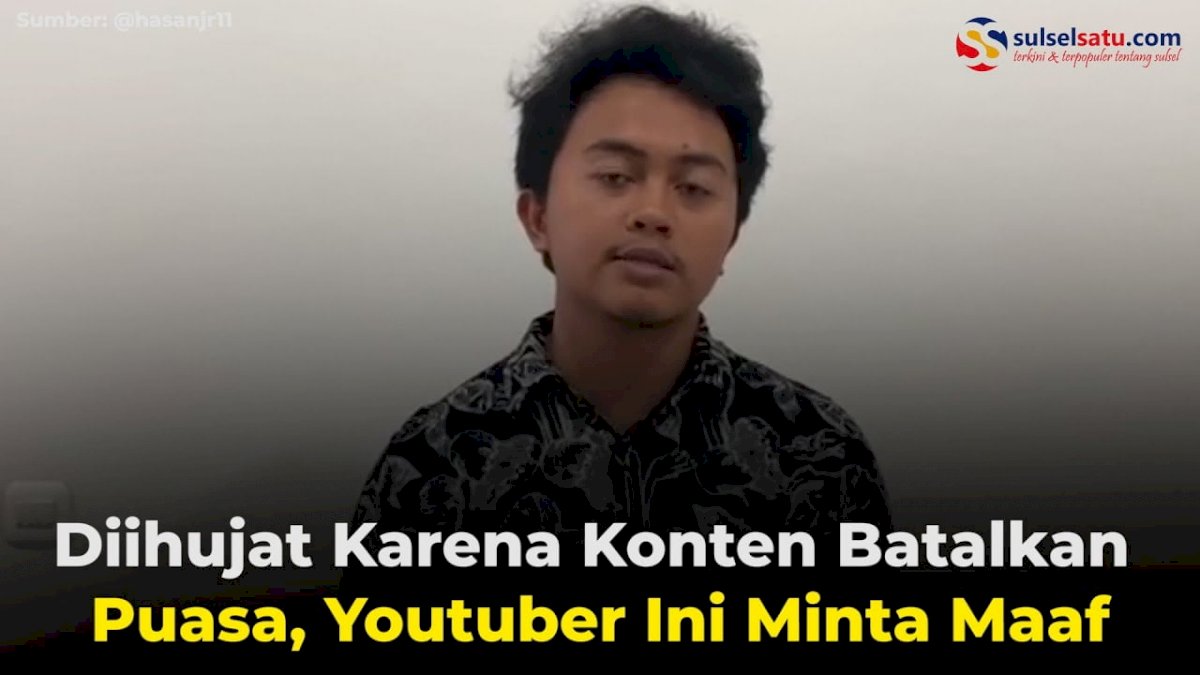 VIDEO: Diihujat Karena Konten Batalkan Puasa, Youtuber Ini Minta Maaf