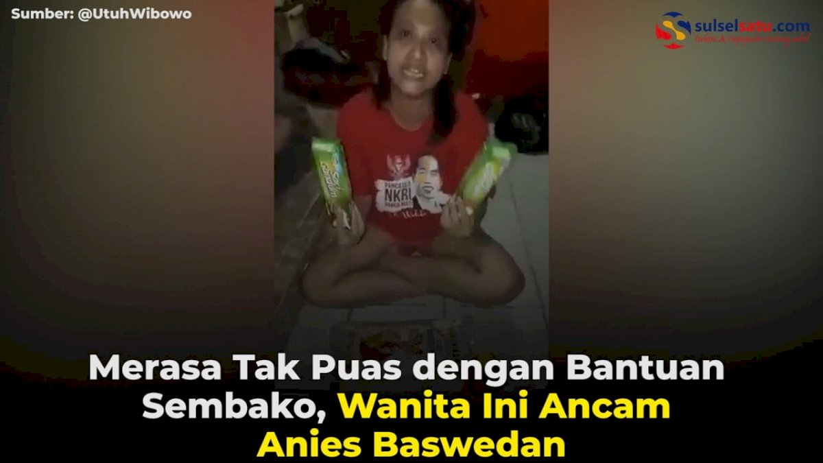 VIDEO: Merasa Tak Puas dengan Bantuan Sembako, Wanita Ini Ancam Anies Baswedan