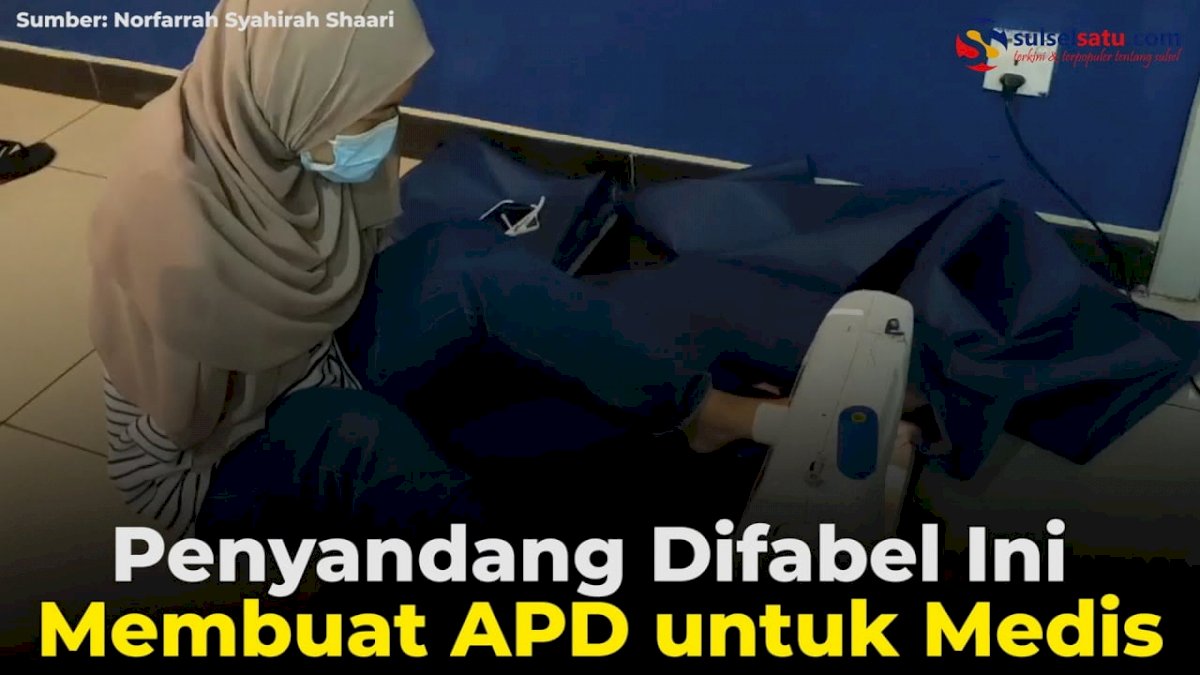 VIDEO: Penyandang Difabel Ini Membuat APD untuk Medis