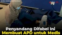 VIDEO: Penyandang Difabel Ini Membuat APD untuk Medis