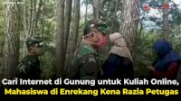 VIDEO: Cari Internet di Gunung untuk Kuliah Online, Mahasiswa di Enrekang Kena Razia Petugas
