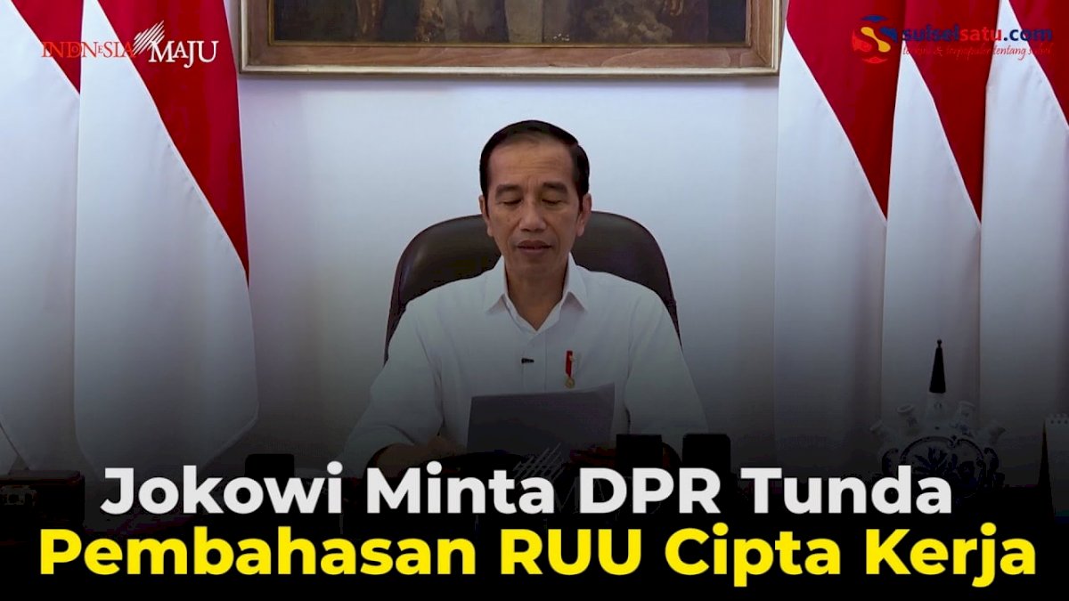 VIDEO: Jokowi Minta DPR Tunda Pembahasan RUU Cipta Kerja