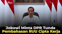 VIDEO: Jokowi Minta DPR Tunda Pembahasan RUU Cipta Kerja