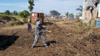 Satrol Lantamal VI Ubah Lahan Tidur Jadi Kebun di Tengah Kota Makassar