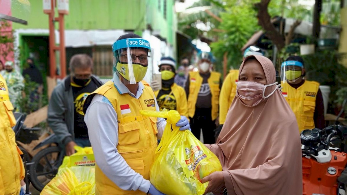 Nurdin Halid Pimpin Launching Program Golkar Sulsel Peduli Covid-19