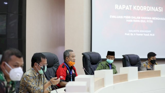 Rapat koordinasi jelang hari raya Idul Fitri di Kota Makassar. (ist) 