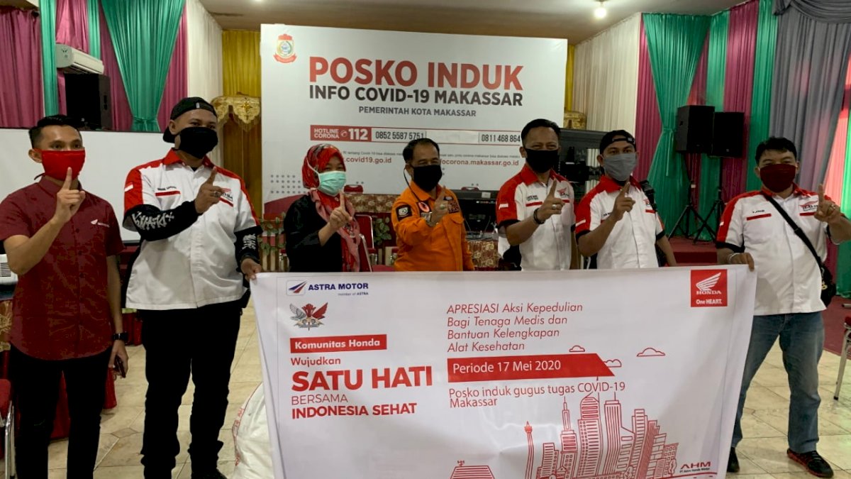 Astra Motor Makassar Bersama IMHM Donasi 250 Paket APD ke Tenaga Medis