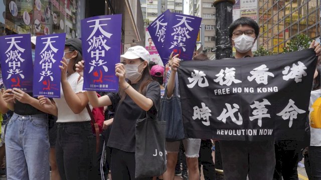 Demo di Hong Kong.(Foto: Int/AP/Vincent Yu)
