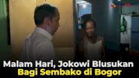 VIDEO: Malam Hari, Jokowi Blusukan Bagi Sembako di Bogor
