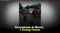 VIDEO: Kecelakaan di Maros, 1 Orang Tewas
