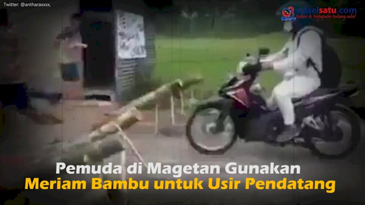 VIDEO: Pemuda di Magetan Gunakan Meriam Bambu untuk Usir Pendatang