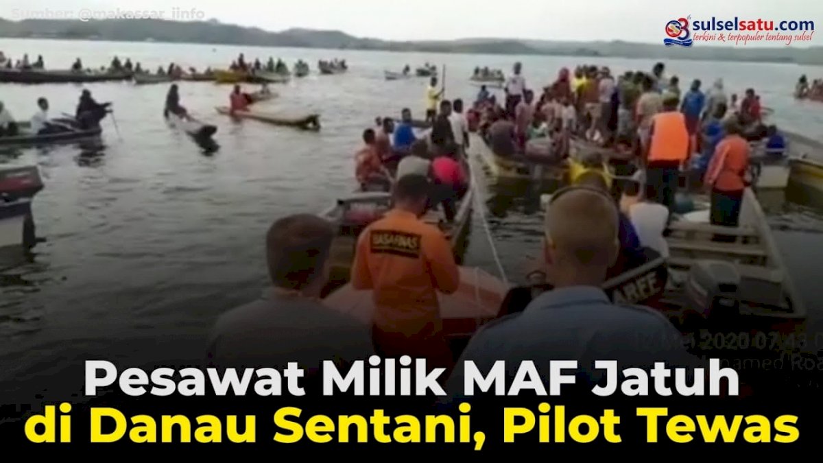 VIDEO: Pesawat Milik MAF Jatuh di Danau Sentani, Pilot Tewas