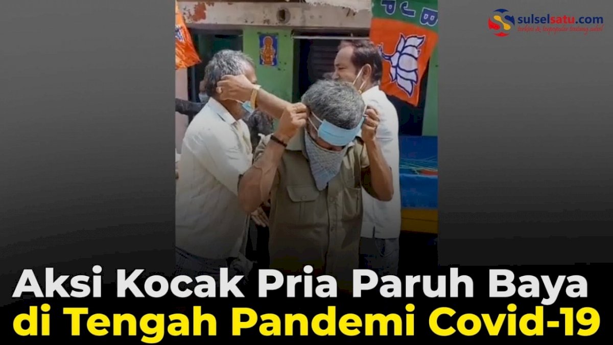 VIDEO: Aksi Kocak Pria Paruh Baya di Tengah Pandemi Covid-19