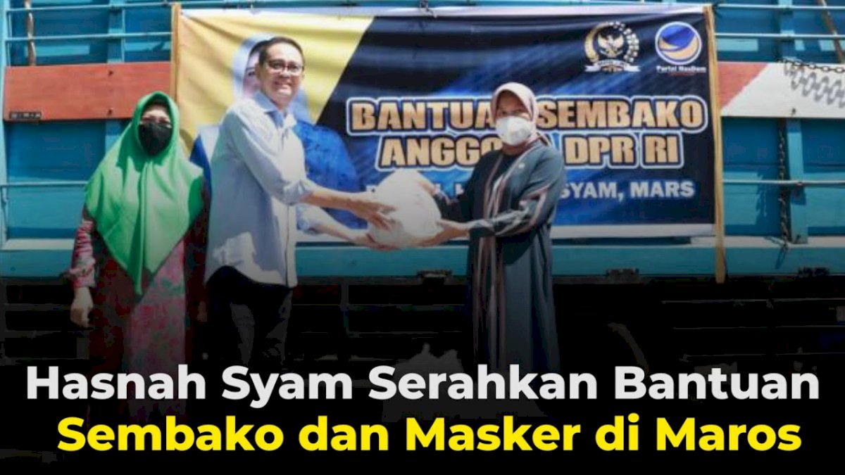 VIDEO: Hasnah Syam Serahkan Bantuan Sembako dan Masker di Maros