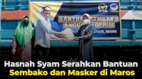 VIDEO: Hasnah Syam Serahkan Bantuan Sembako dan Masker di Maros