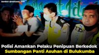 VIDEO: Polisi Amankan Pelaku Penipuan Berkedok Sumbangan Panti Asuhan di Bulukumba