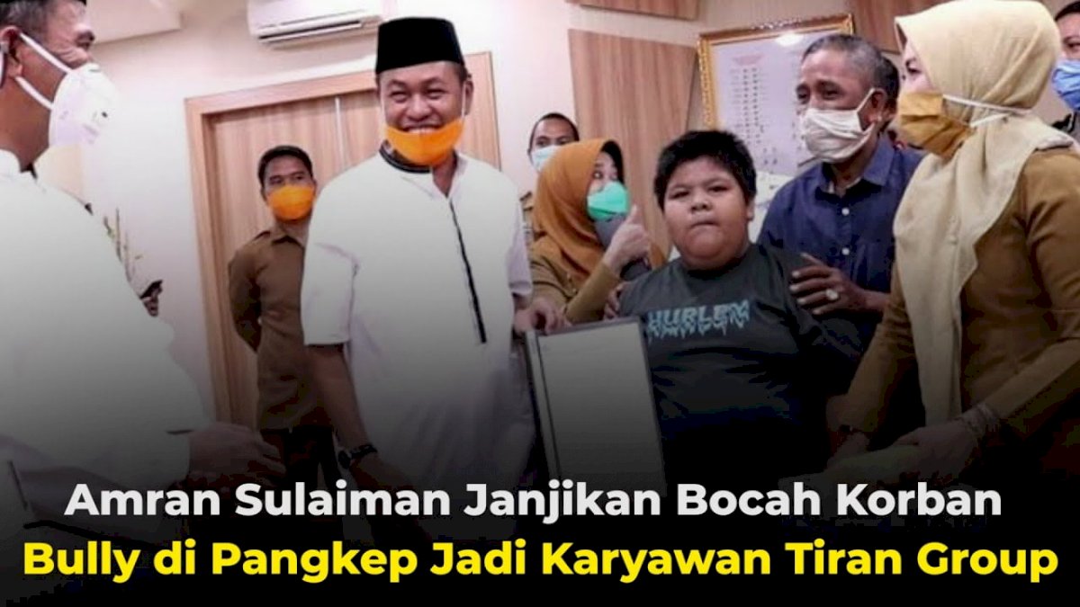 VIDEO: Amran Sulaiman Janjikan Bocah Korban Bully di Pangkep Jadi Karyawan Tiran Group