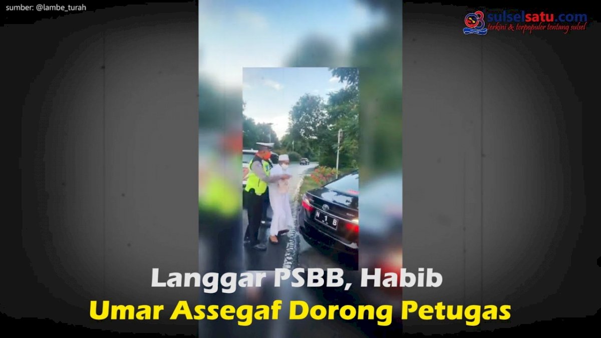 VIDEO: Langgar PSBB, Habib Umar Assegaf Dorong Petugas