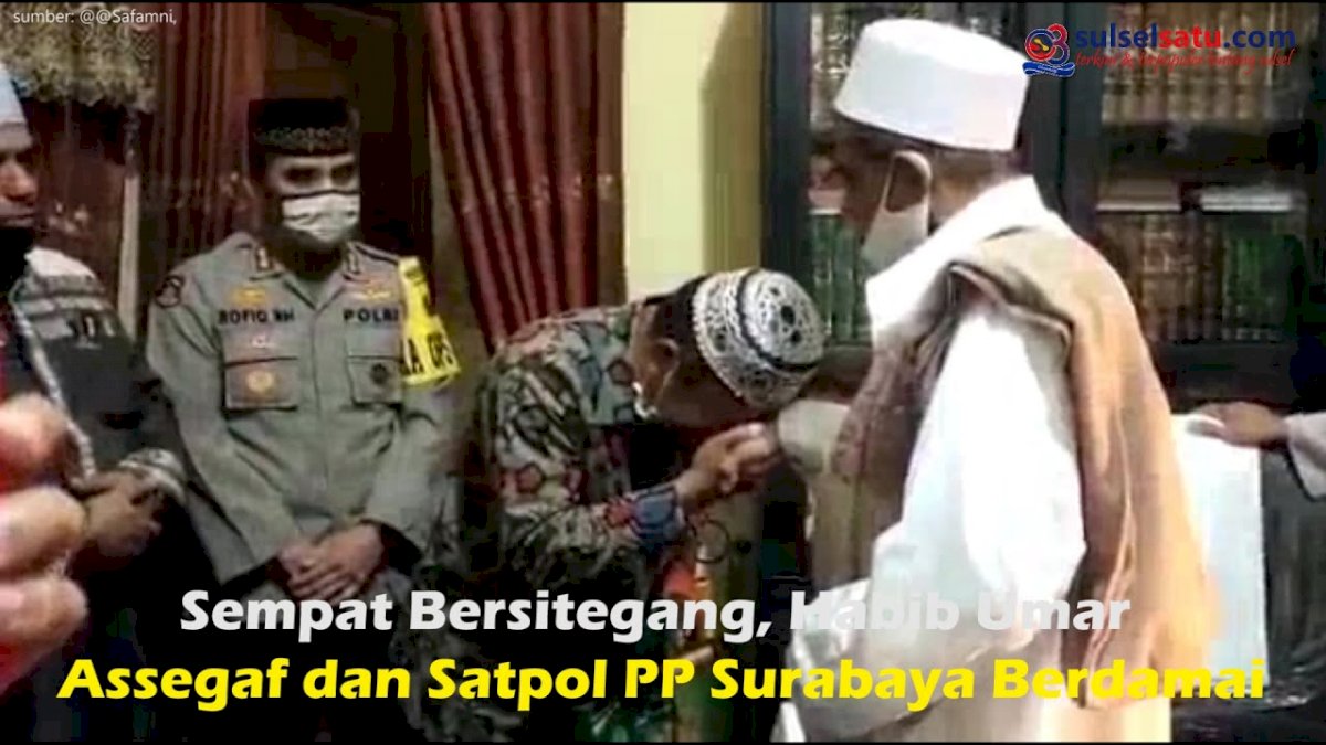 VIDEO: Sempat Bersitegang, Habib Umar Assegaf dan Satpol PP Surabaya Berdamai