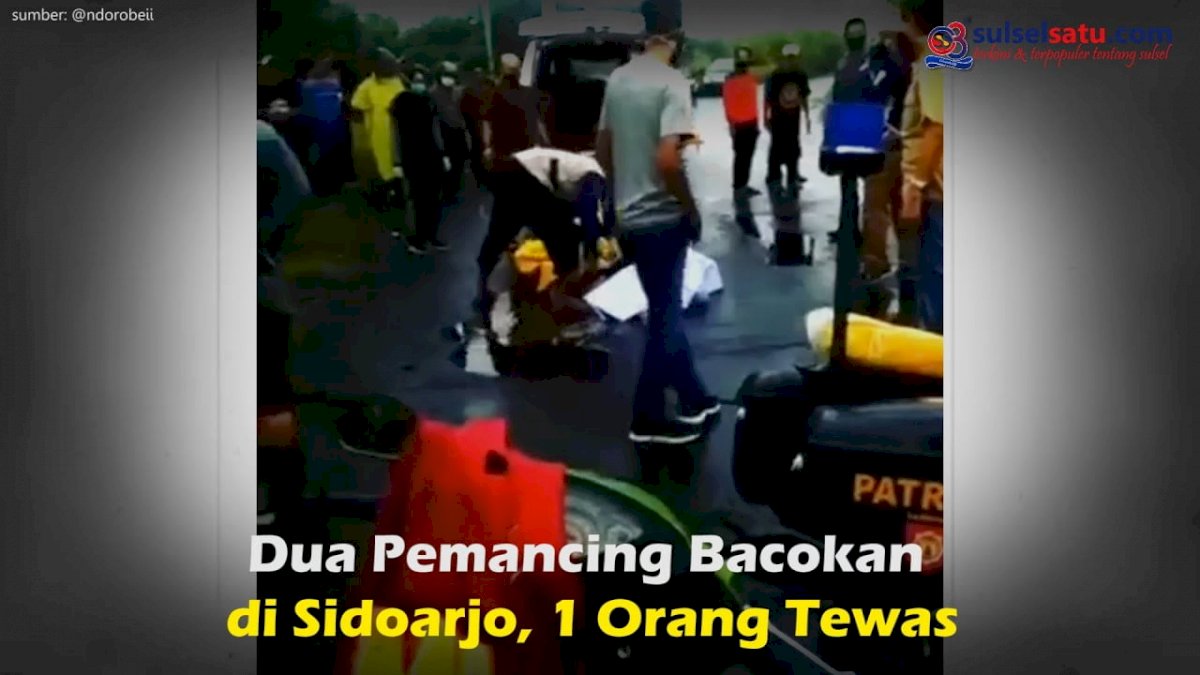 VIDEO: Dua Pemancing Bacokan di Sidoarjo, 1 Orang Tewas