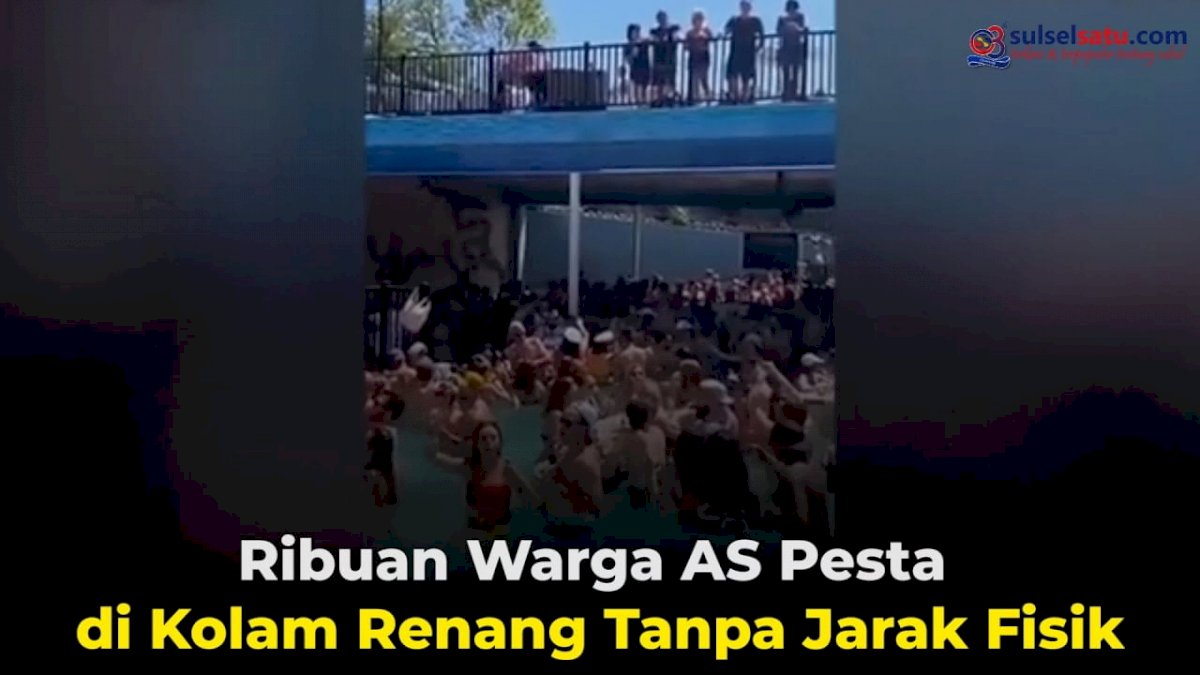 VIDEO: Ribuan Warga AS Pesta di Kolam Renang Tanpa Jarak Fisik