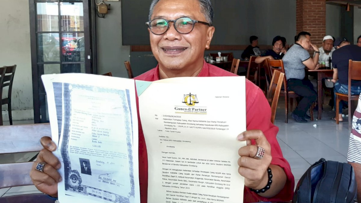Basman Ancam Laporkan KPU Enrekang ke DKPP dan Kepolisian Jika Tak Proses Karama