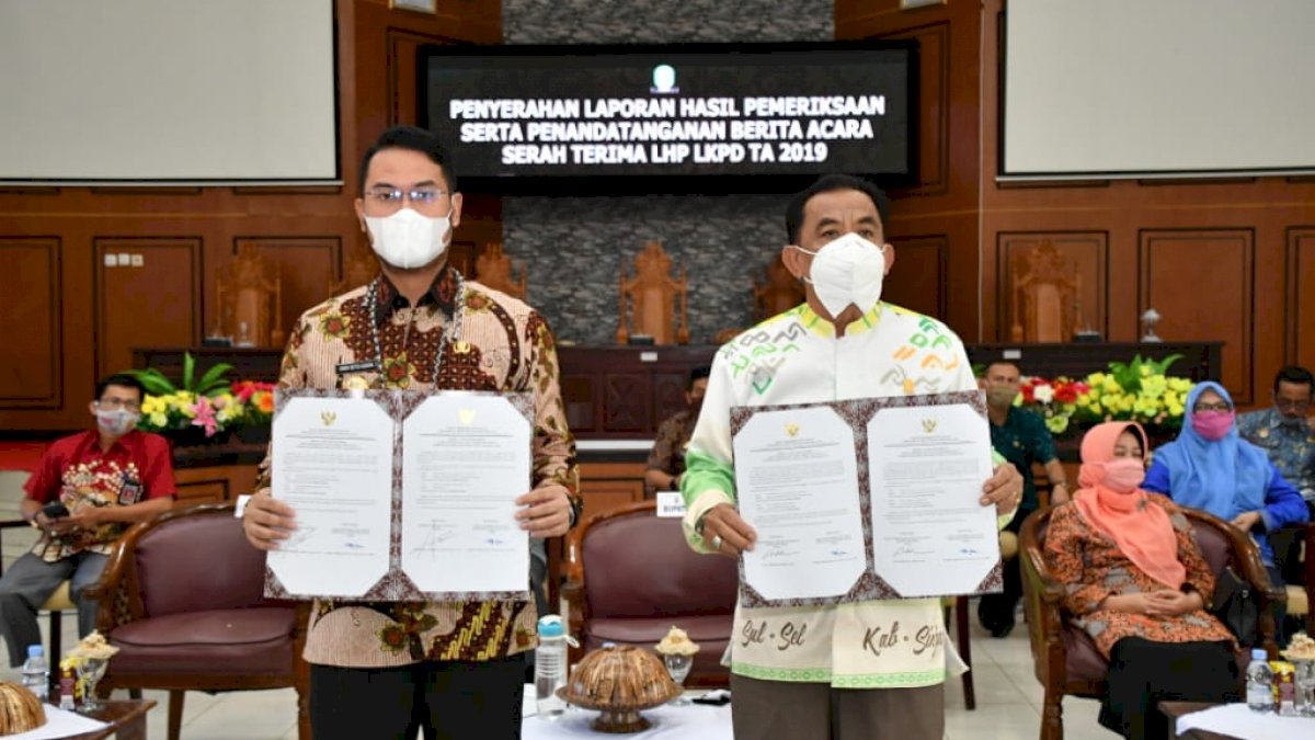 Pemkab Sinjai Terima Penghargaan WTP dari BPK RI Keempat Kalinya