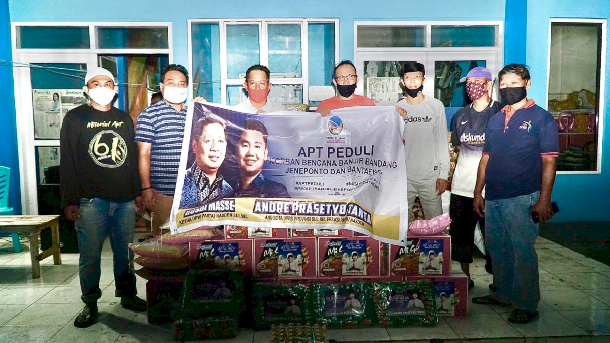 Legislator NasDem Sulsel APT Bantu Korban Banjir di Jeneponto dan Bantaeng