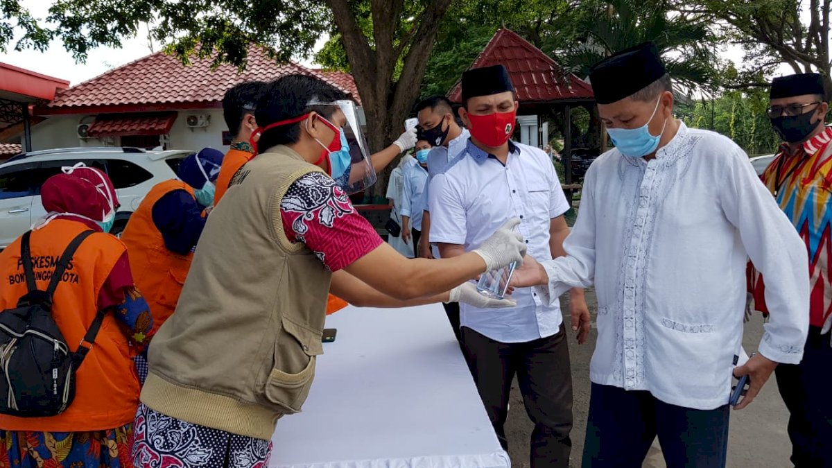 Cegah Corona, Resepsi Pernikahan Putri Bupati Jeneponto Terapkan Protokol Kesehatan