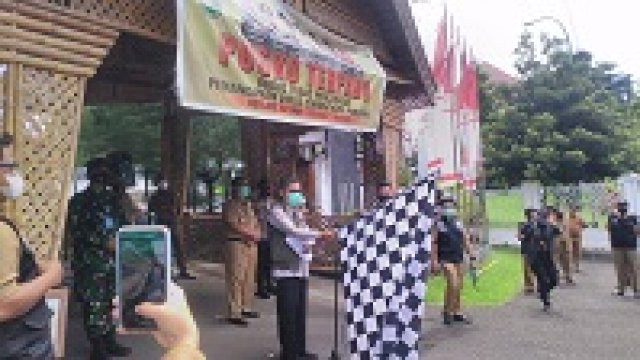 Pelepasan bantuan beras peduli. (ist)