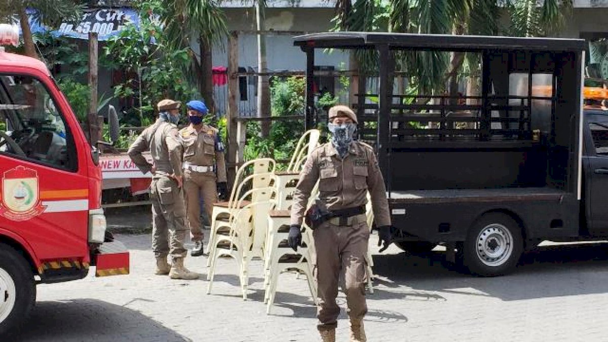 Pol-PP Sita Aset Warkop karena Buka Saat Uji Coba PSBB