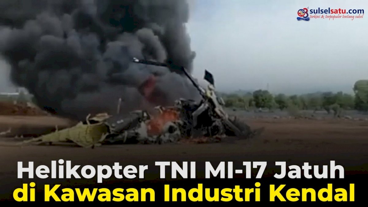VIDEO: Helikopter TNI MI-17 Jatuh di Kawasan Industri Kendal