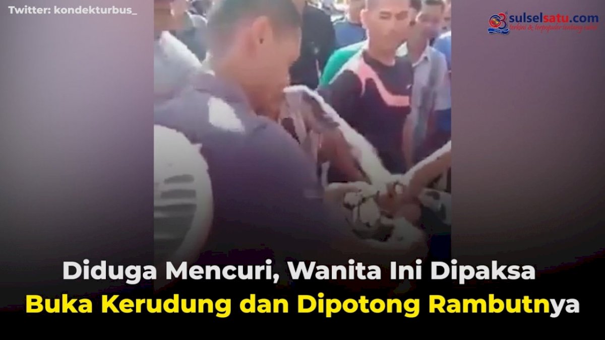 VIDEO: Diduga Mencuri, Wanita Ini Dipaksa Buka Kerudung dan Dipotong Rambutnya