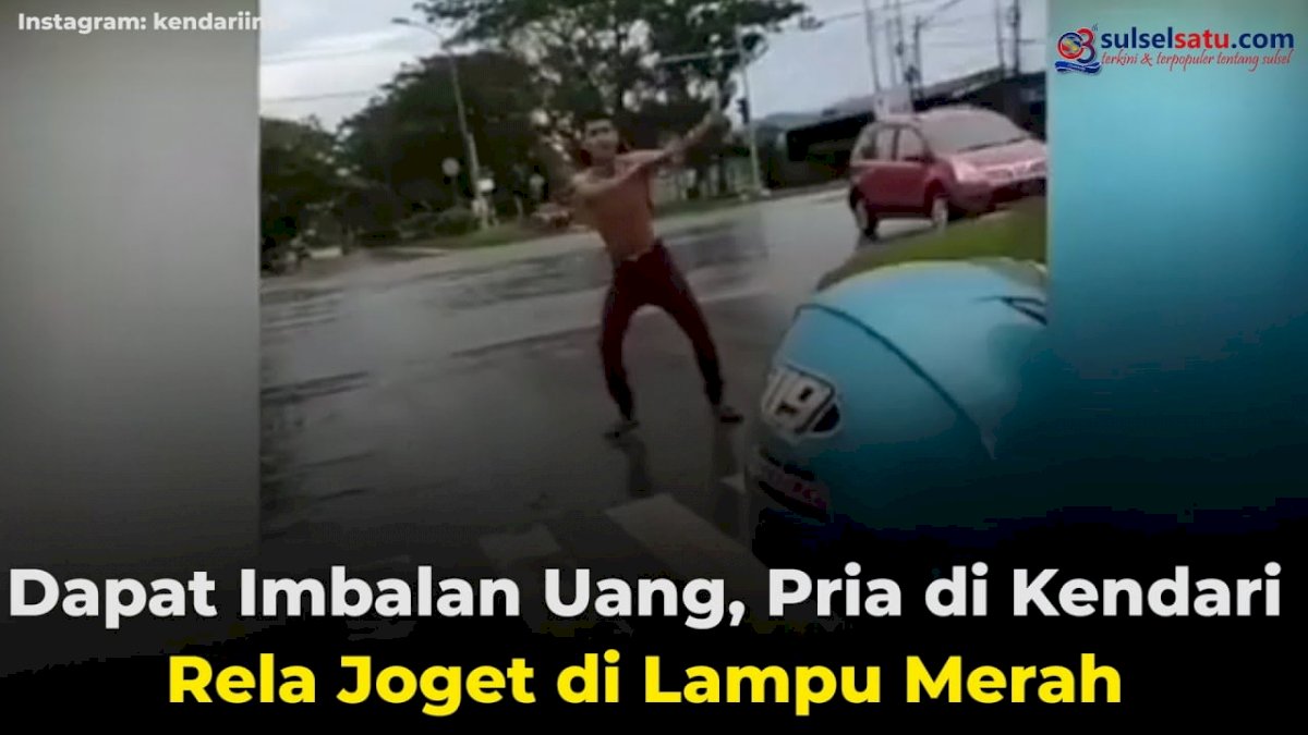 VIDEO: Dapat Imbalan Uang, Pria di Kendari Rela Joget di Lampu Merah