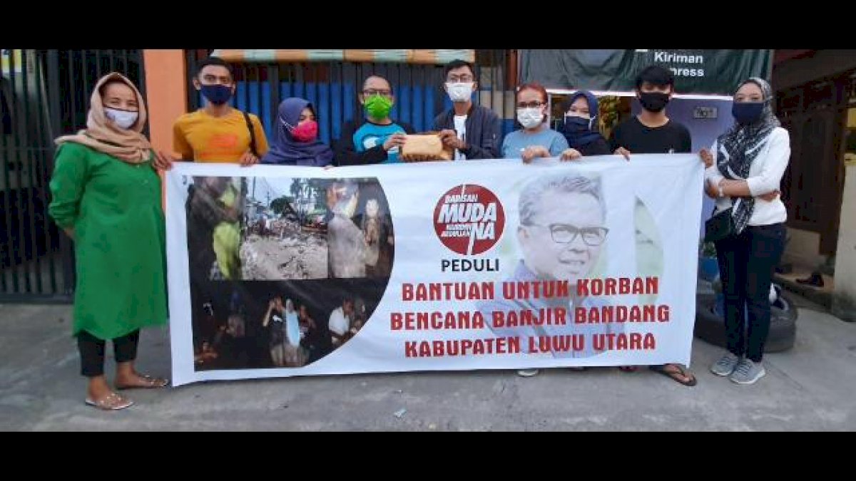 Barisan MudaNA Sulsel Galang Donasi Bantu Korban Banjir Bandang di Lutra