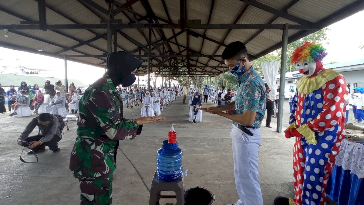 Menghadapi Tahun Ajaran Baru, Lantamal VI Edukasi Pencegahan Covid-19 untuk Usia Dini