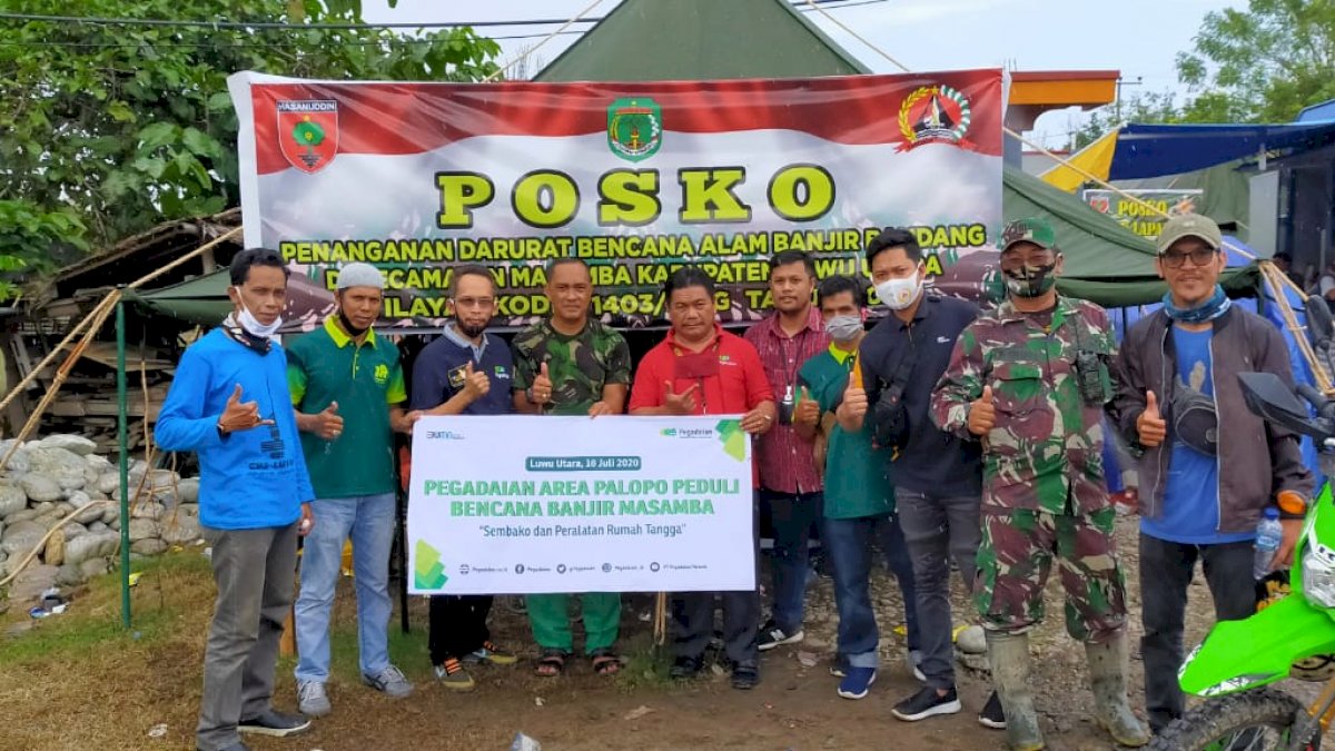 Pegadaian Salurkan Bantuan Tahap Pertama ke Korban Banjir di Masamba