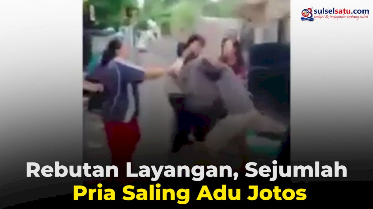 VIDEO: Rebutan Layangan, Sejumlah Pria Saling Adu Jotos