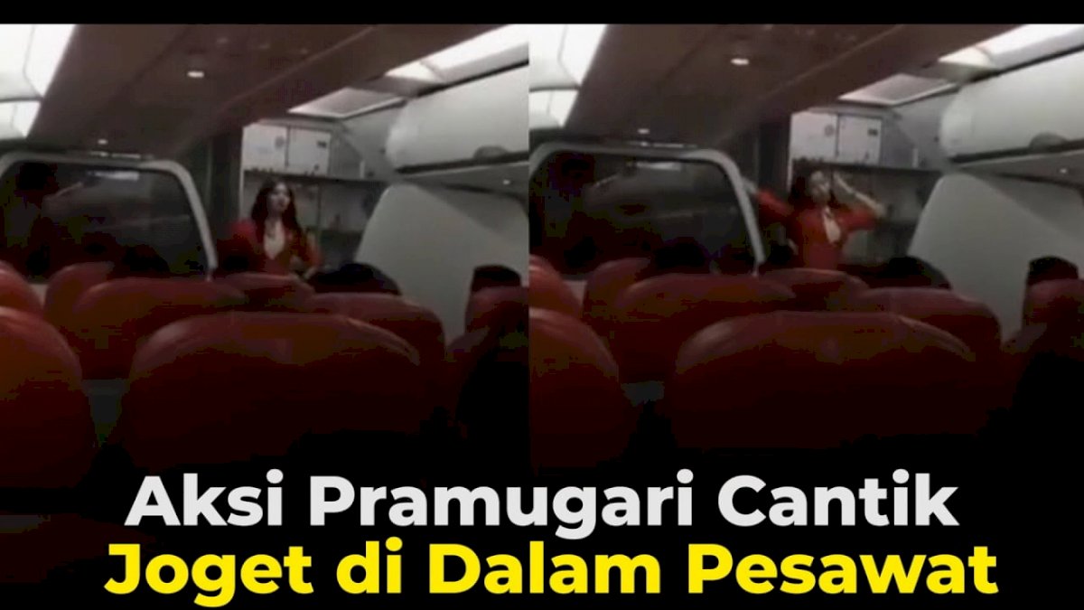 VIDEO: Aksi Pramugari Cantik Joget di Dalam Pesawat
