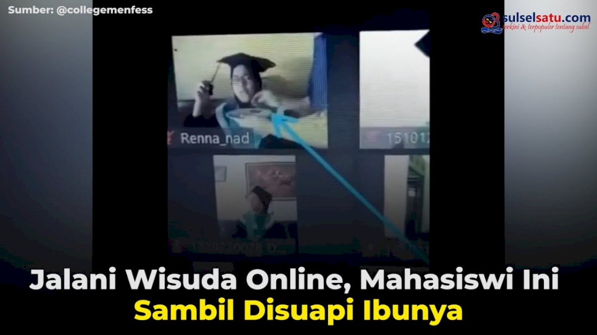VIDEO: Jalani Wisuda Online, Mahasiswi Ini Sambil Disuapi Ibunya