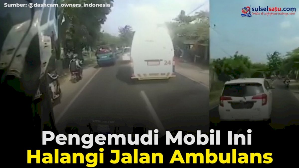 VIDEO: Pengemudi Mobil Ini Halangi Jalan Ambulans