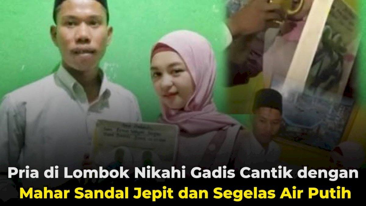 VIDEO: Pria di Lombok Nikahi Gadis Cantik dengan Mahar Sandal Jepit