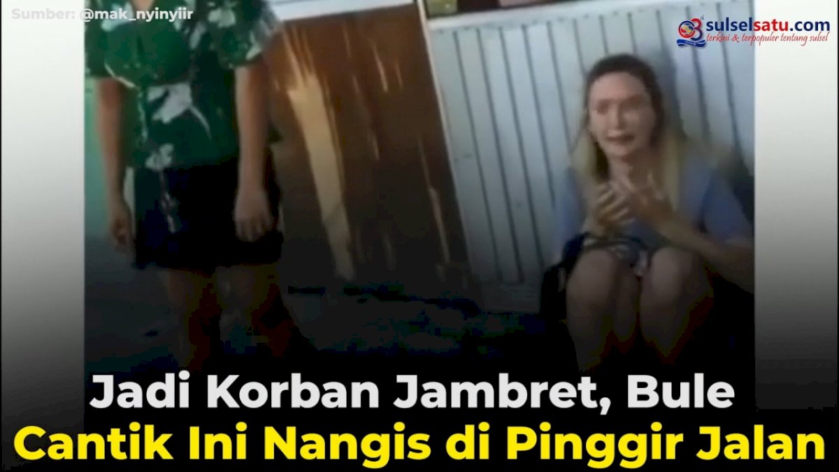 VIDEO: Jadi Korban Jambret, Bule Cantik Ini Nangis di Pinggir Jalan