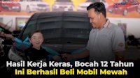 VIDEO: Hasil Kerja Keras, Bocah 12 Tahun Ini Berhasil Beli Mobil Mewah