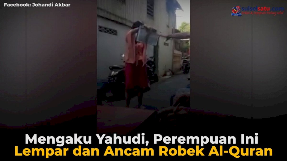 VIDEO: Mengaku Yahudi, Perempuan Ini Lempar dan Ancam Robek Al-Quran