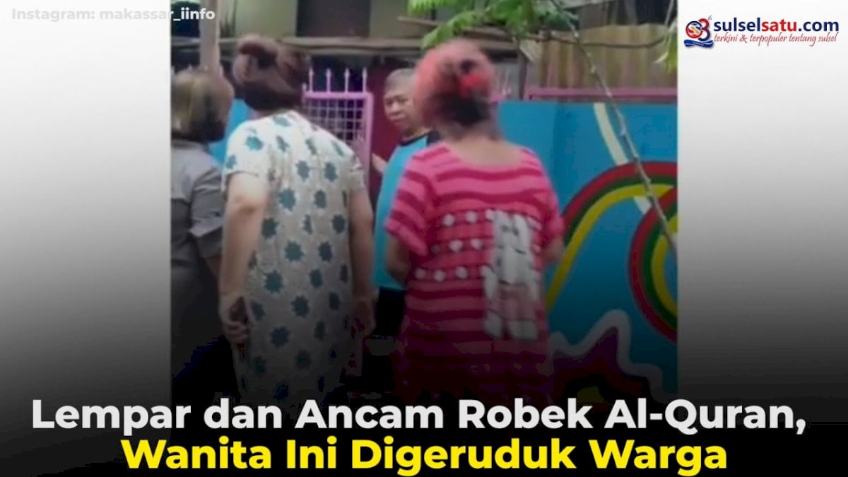 VIDEO: Lempar dan Ancam Robek Al-Quran, Wanita Ini Digeruduk Warga