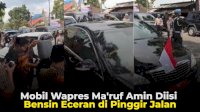 VIDEO: Mobil Wapres Ma’ruf Amin Diisi Bensin Eceran di Pinggir Jalan