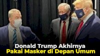 VIDEO: Donald Trump Akhirnya Pakai Masker di Depan Umum